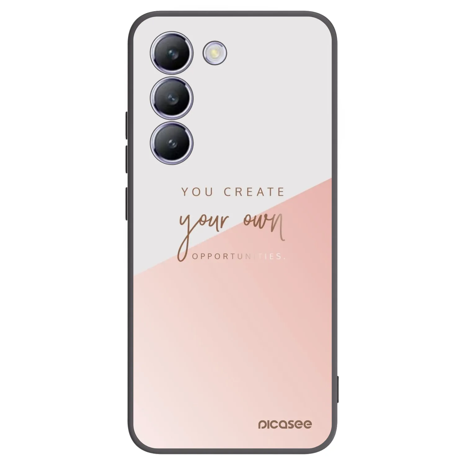 Picasee Μαύρη θήκη σιλικόνης για Vivo V40 SE 5G - You create your own opportunities