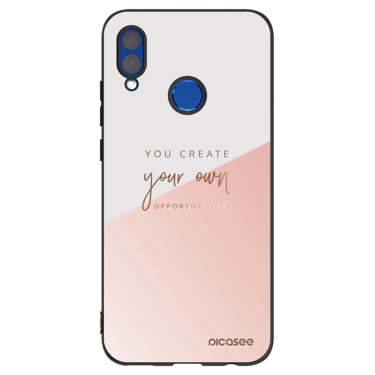 Picasee Μαύρη θήκη σιλικόνης για Honor 10 Lite - You create your own opportunities