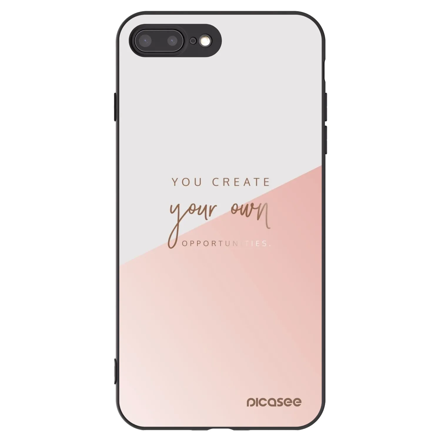 Picasee Μαύρη θήκη σιλικόνης για Apple iPhone 8 Plus - You create your own opportunities