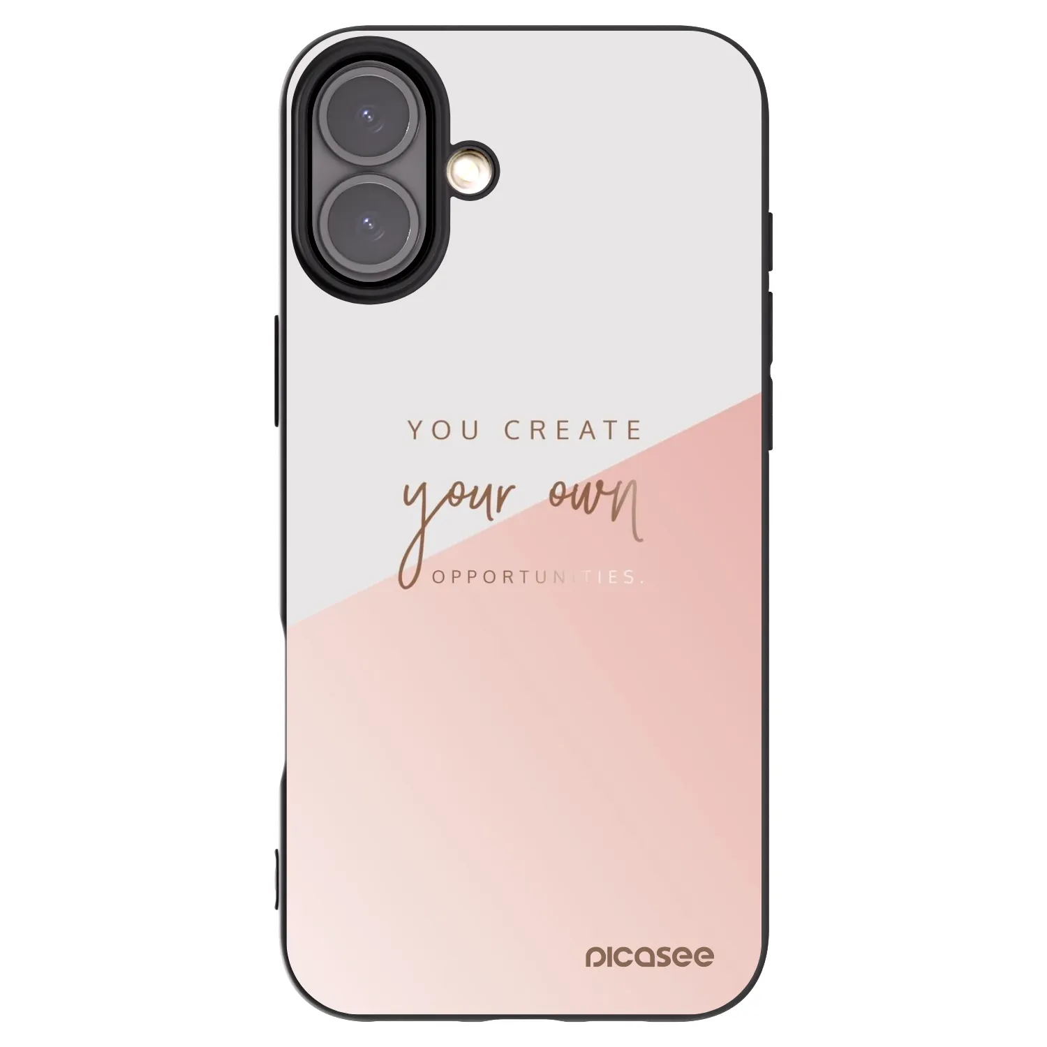 Picasee Μαύρη θήκη σιλικόνης για Apple iPhone 16 Plus - You create your own opportunities