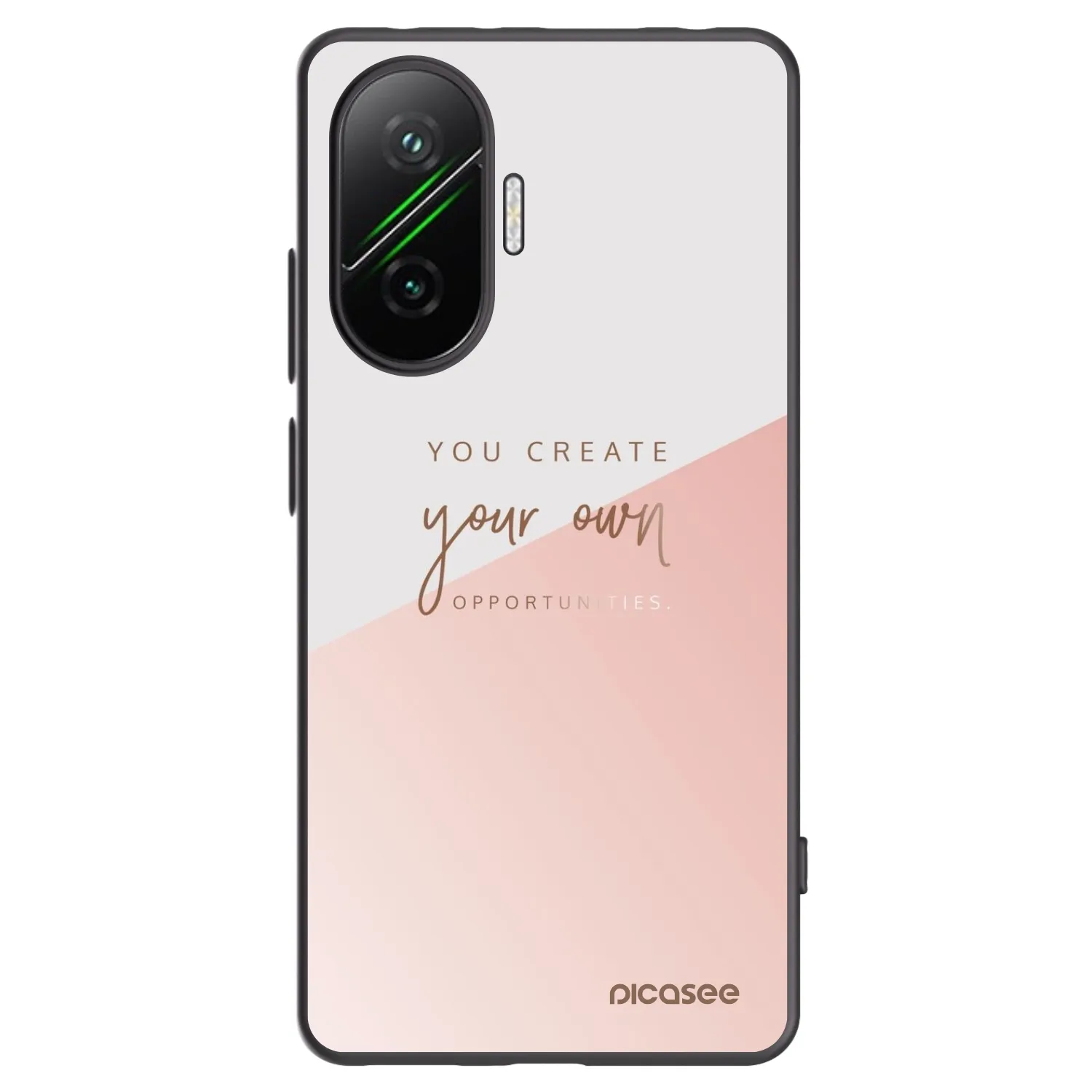 Picasee Μαύρη θήκη σιλικόνης για Xiaomi Poco F7 Pro 5G - You create your own opportunities