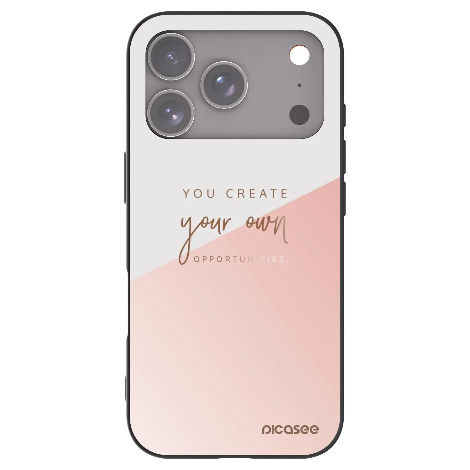Picasee Μαύρη θήκη σιλικόνης για Apple iPhone 17 Pro - You create your own opportunities