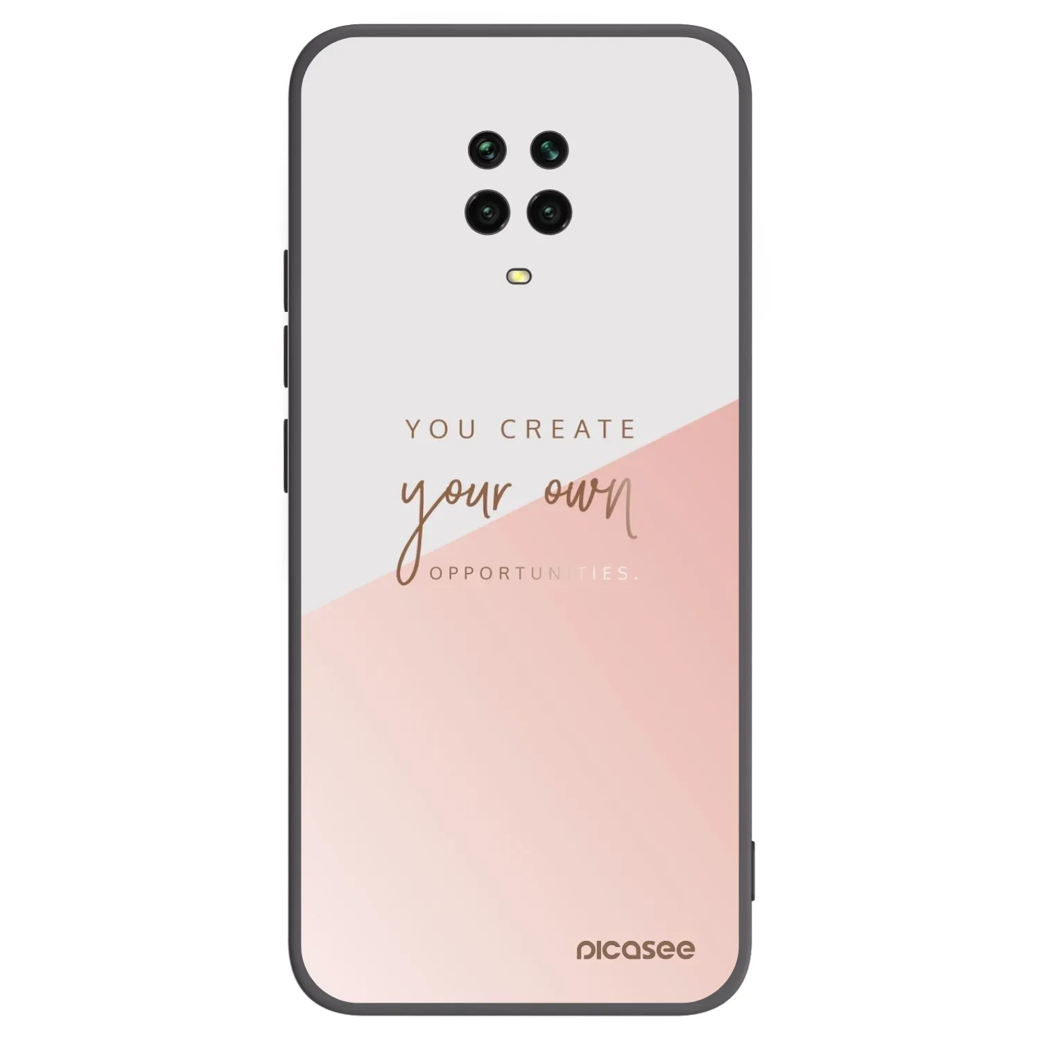 Picasee Μαύρη θήκη σιλικόνης για Xiaomi Redmi Note 9 Pro - You create your own opportunities