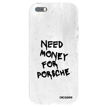Picasee διαφανής θήκη σιλικόνης Apple iPhone 5/5S/SE - White Dollar