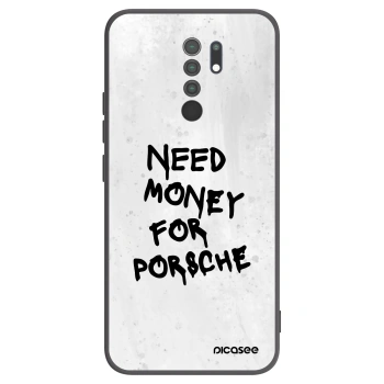 Picasee Μαύρη θήκη σιλικόνης για Xiaomi Redmi 9 - White Dollar