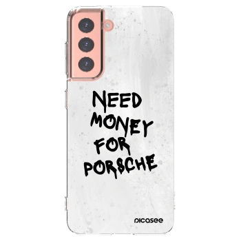 Picasee διαφανής θήκη σιλικόνης Samsung Galaxy S21 5G G991B - White Dollar