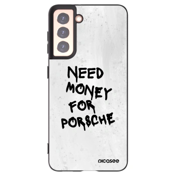 Picasee Μαύρη θήκη σιλικόνης για Samsung Galaxy S21 5G G991B - White Dollar