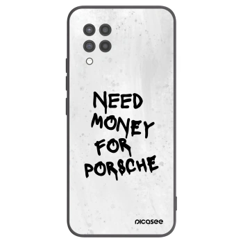 Picasee Μαύρη θήκη σιλικόνης για Samsung Galaxy A42 A426B - White Dollar