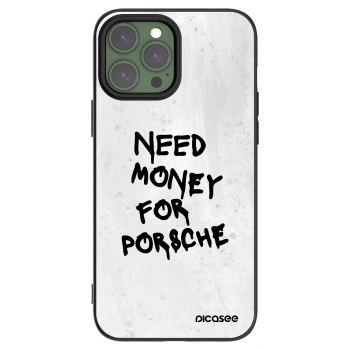 Picasee Μαύρη θήκη σιλικόνης για Apple iPhone 13 Pro Max - White Dollar