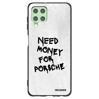 Picasee Μαύρη θήκη σιλικόνης για Samsung Galaxy A22 A225F 4G - White Dollar