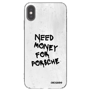 Picasee διαφανής θήκη σιλικόνης Apple iPhone XS Max - White Dollar