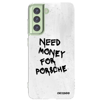 Picasee διαφανής θήκη σιλικόνης Samsung Galaxy S21 FE 5G - White Dollar