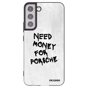Picasee Μαύρη θήκη σιλικόνης για Samsung Galaxy S22+ 5G - White Dollar