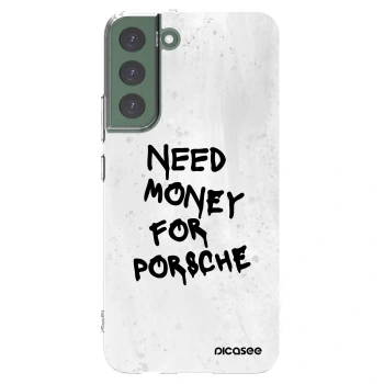 Picasee διαφανής θήκη σιλικόνης Samsung Galaxy S22+ 5G - White Dollar