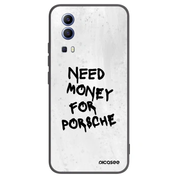 Picasee Μαύρη θήκη σιλικόνης για Vivo Y52 5G - White Dollar