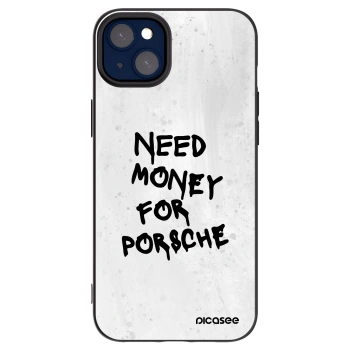 Picasee Μαύρη θήκη σιλικόνης για Apple iPhone 14 Plus - White Dollar