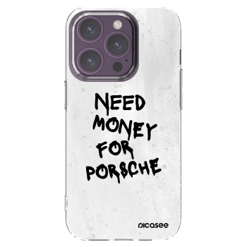 Picasee διαφανής θήκη σιλικόνης Apple iPhone 14 Pro - White Dollar