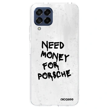 Picasee διαφανής θήκη σιλικόνης Samsung Galaxy M53 5G - White Dollar