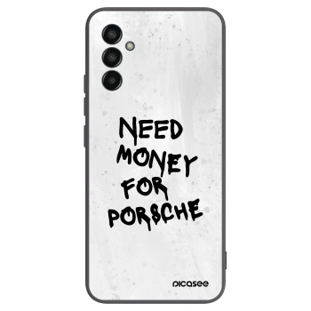 Picasee Μαύρη θήκη σιλικόνης για Samsung Galaxy M13 M135F - White Dollar