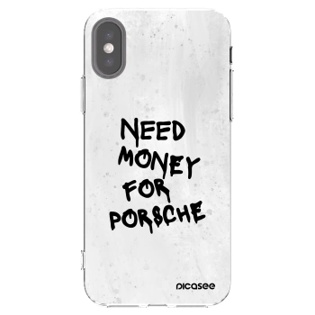 Picasee διαφανής θήκη σιλικόνης Apple iPhone X/XS - White Dollar