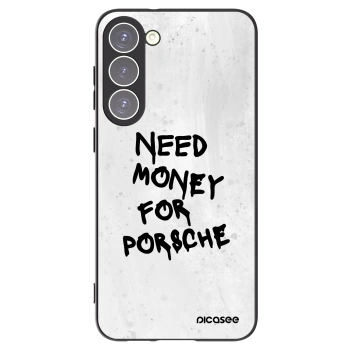 Picasee Μαύρη θήκη σιλικόνης για Samsung Galaxy S23+ 5G - White Dollar