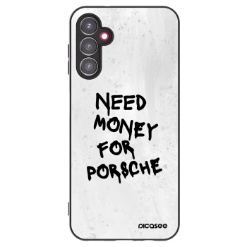 Picasee Μαύρη θήκη σιλικόνης για Samsung Galaxy A14 5G A146P - White Dollar