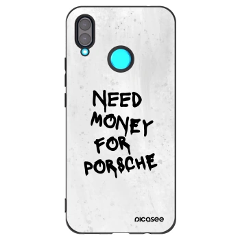 Picasee Μαύρη θήκη σιλικόνης για Huawei Nova 3 - White Dollar