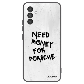 Picasee Μαύρη θήκη σιλικόνης για Samsung Galaxy A04s A047F - White Dollar