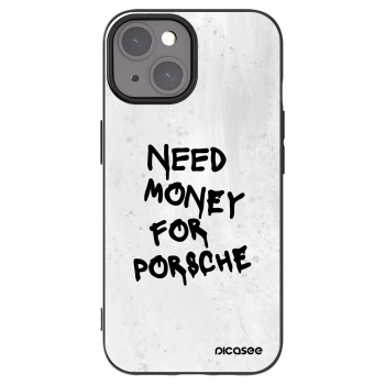Picasee Μαύρη θήκη σιλικόνης για Apple iPhone 15 - White Dollar