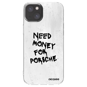 Picasee διαφανής θήκη σιλικόνης Apple iPhone 15 Plus - White Dollar