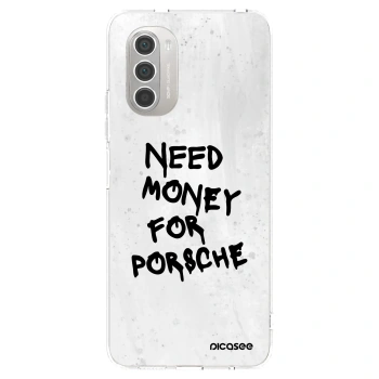 Picasee διαφανής θήκη σιλικόνης Motorola Moto G51 - White Dollar