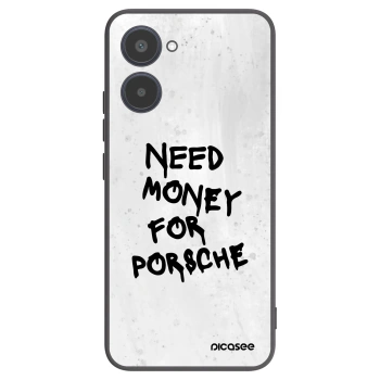 Picasee Μαύρη θήκη σιλικόνης για Realme 10 4G - White Dollar
