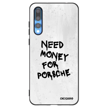 Picasee Μαύρη θήκη σιλικόνης για Huawei P20 Pro - White Dollar