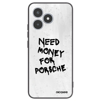 Picasee Μαύρη θήκη σιλικόνης για Realme C53 - White Dollar