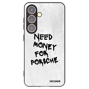 Picasee Μαύρη θήκη σιλικόνης για Samsung Galaxy S24 S921B 5G - White Dollar