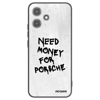 Picasee Μαύρη θήκη σιλικόνης για Xiaomi Redmi 12 5G - White Dollar