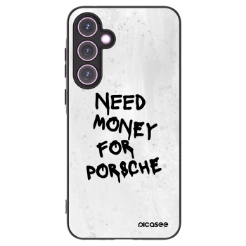 Picasee Μαύρη θήκη σιλικόνης για Samsung Galaxy A35 5G A356B - White Dollar