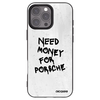 Picasee Μαύρη θήκη σιλικόνης για Apple iPhone 16 Pro Max - White Dollar