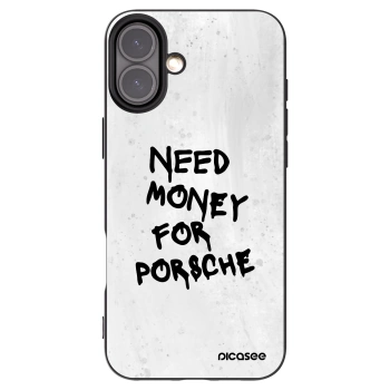 Picasee Μαύρη θήκη σιλικόνης για Apple iPhone 16 Plus - White Dollar