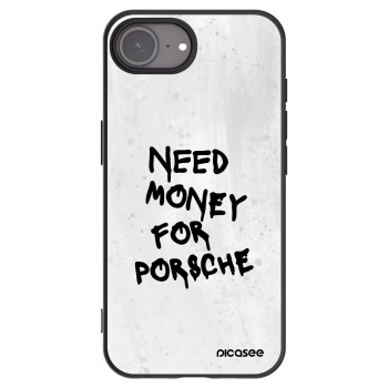 Picasee Μαύρη θήκη σιλικόνης για Apple iPhone 16e - White Dollar