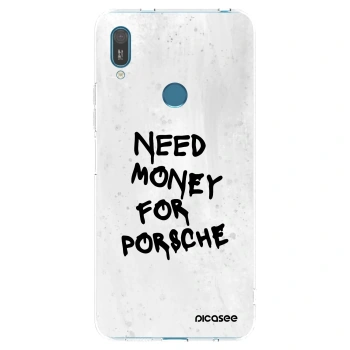 Picasee διαφανής θήκη σιλικόνης Huawei Y7 2019 - White Dollar