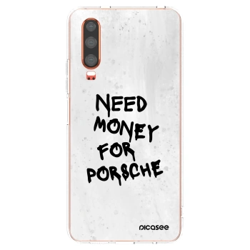 Picasee διαφανής θήκη σιλικόνης Huawei P30 - White Dollar