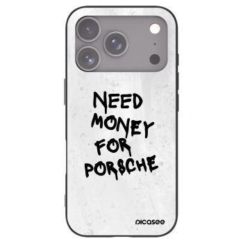 Picasee Μαύρη θήκη σιλικόνης για Apple iPhone 17 Pro - White Dollar