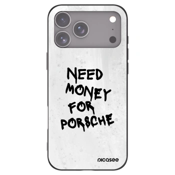 Picasee Μαύρη θήκη σιλικόνης για Apple iPhone 17 Pro Max - White Dollar