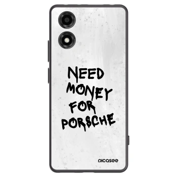 Picasee Μαύρη θήκη σιλικόνης για Motorola Moto E14 - White Dollar