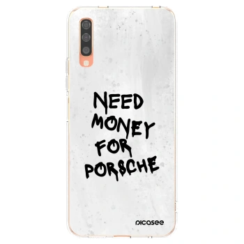 Picasee διαφανής θήκη σιλικόνης Samsung Galaxy A70 A705F - White Dollar