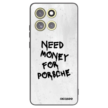 Picasee Μαύρη θήκη σιλικόνης για Motorola Moto G86 5G - White Dollar