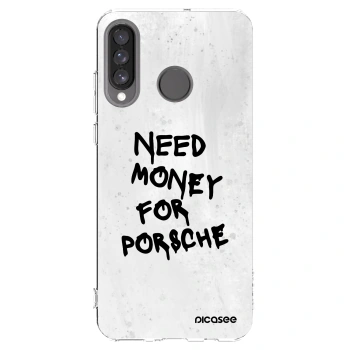 Picasee διαφανής θήκη σιλικόνης Huawei P30 Lite - White Dollar