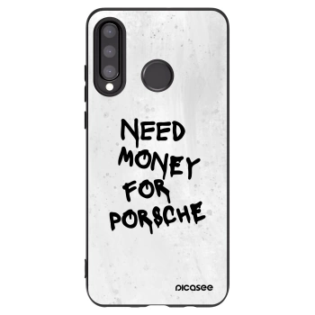 Picasee Μαύρη θήκη σιλικόνης για Huawei P30 Lite - White Dollar