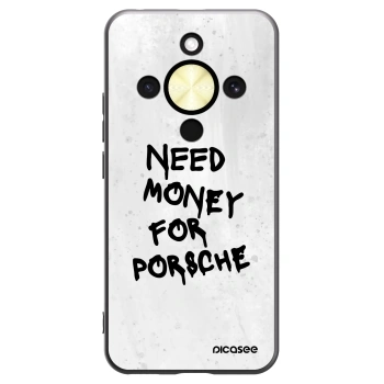 Picasee Μαύρη θήκη σιλικόνης για Honor Magic8 Lite 5G - White Dollar